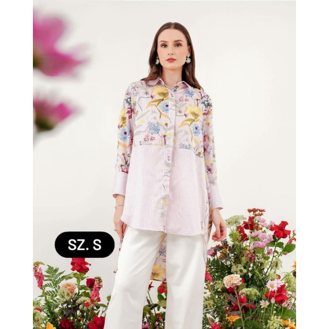 Romantic Garden Oversized Pink S by. Benang Jarum