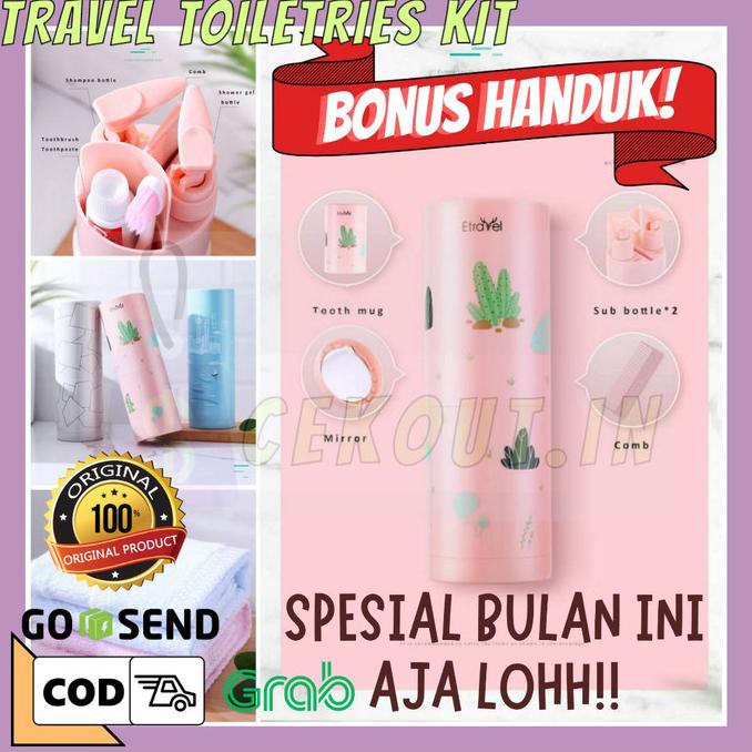 Set Travel Toiletries Kit / Botol Travel 7In1/ Set Travel Botol