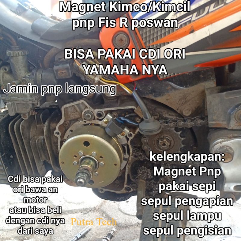 PUTRA TECH Magnet Kimco Pnp Fiz R Kimcil Pnp Fiz R Pengapian Kimco Pnp Yamaha Fiz r Force One Magnet