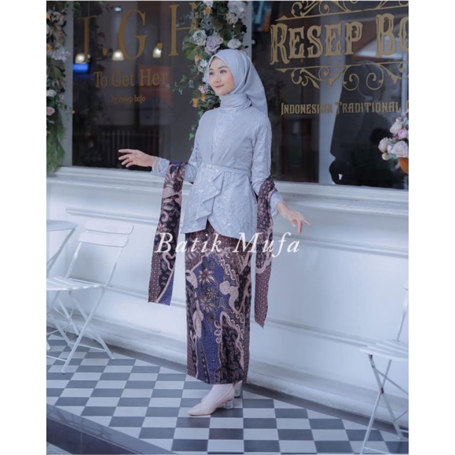 SET COUPLE AVEENA GREY | KEBAYA WISUDA KEBAYA LAMARAN KEBAYA TUNANGAN KEBAYA COUPLE TERBARU