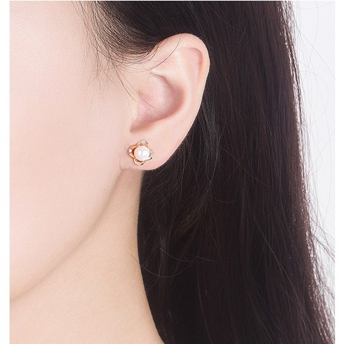 925 Perak Lucu Anting-Anting Anting-Anting Gaya Korea Wanita Bunga Moon Lima Menunjuk Bintang Fashion Ornamen