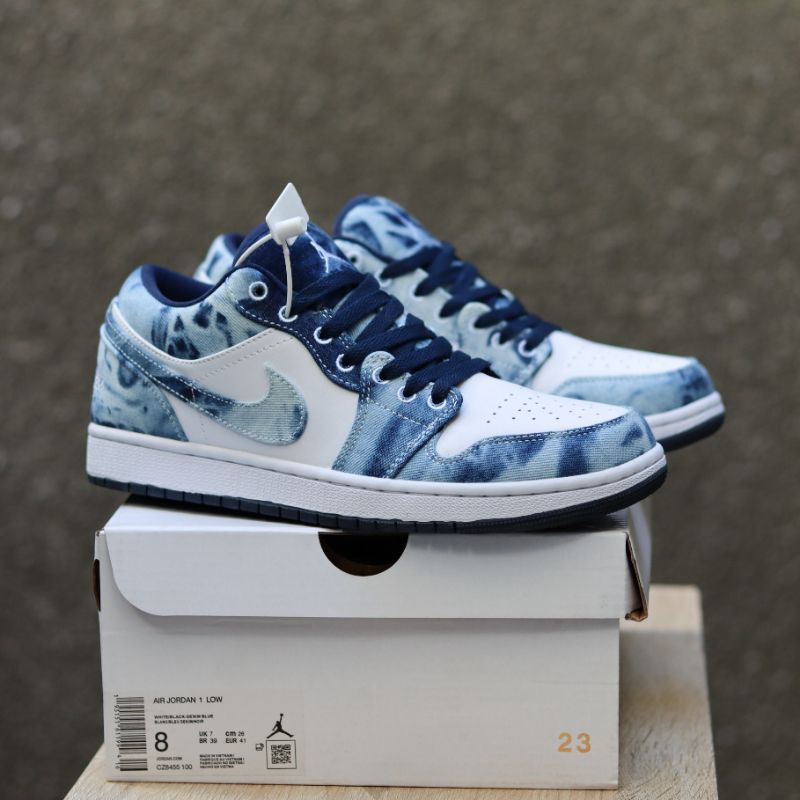 Nike 1 low wash denim / Sepatu nike / Sepatu pria
