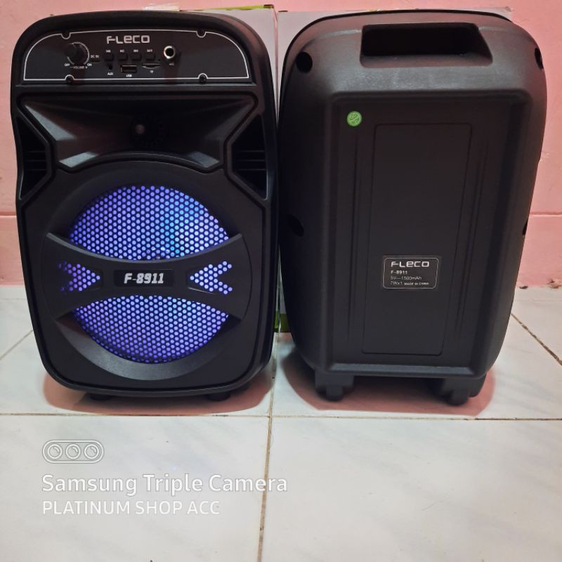 Speaker Bluetooth Fleco F9810/F8911 Free mic Karaoke/Subwoofer 8Inch Salon Aktif Wireless Multimedia