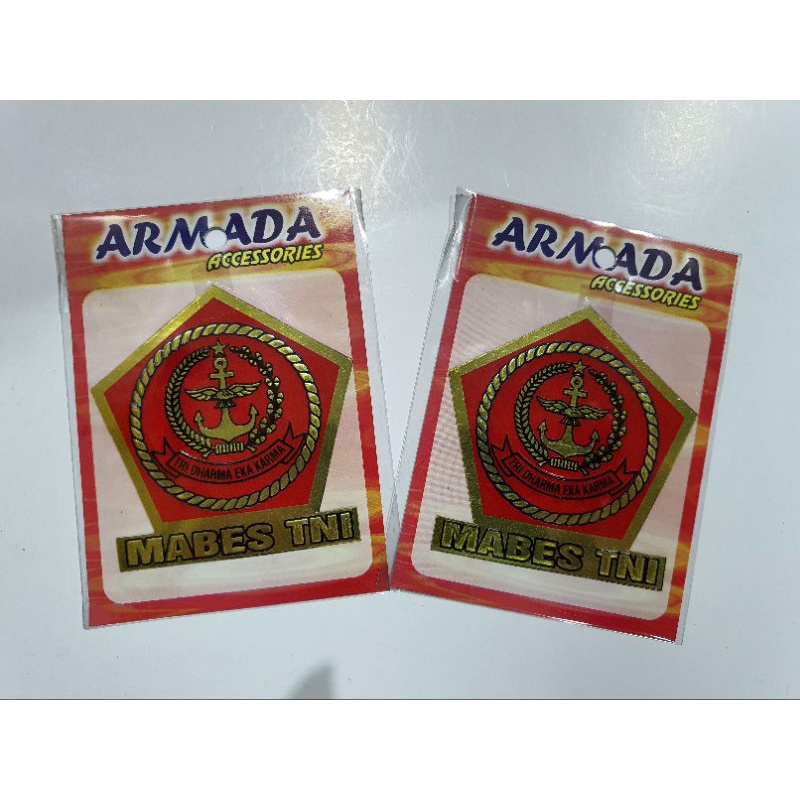Stiker Kilap kaca Mabes Tni ( 1 PCS ) | Stiker motor Mabes Tni | Stiker Mobil Manes Tni