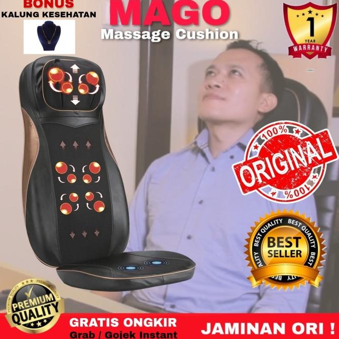 BIG PROMO !! Kursi Pijat - Massage Cushion MAGO dijamin RESMI dan ASLI - + Ginsamyong