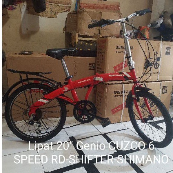 Sepeda lipat Genio cuzco 6speed 20inch second