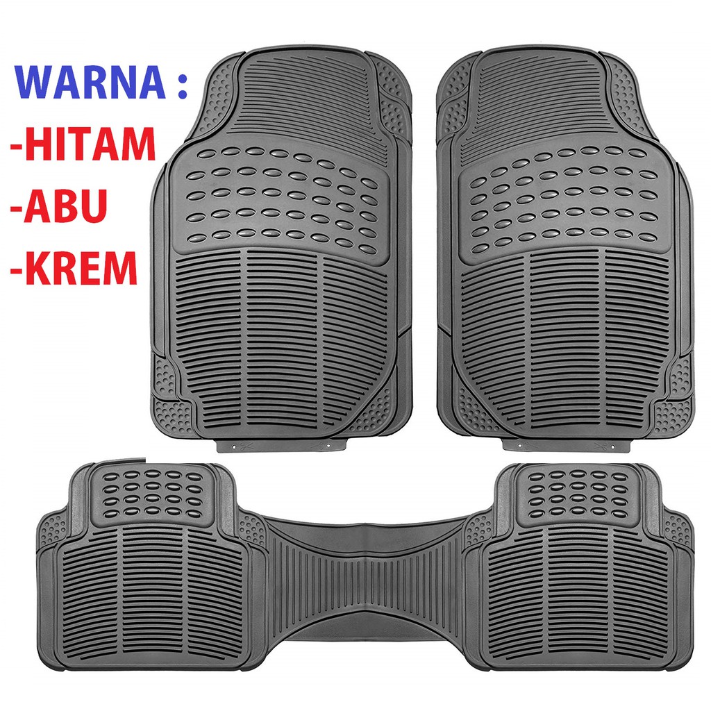 Jual (BISA COD) Karpet Mobil Universal 3 PCS - 2 Baris / Universal Fit