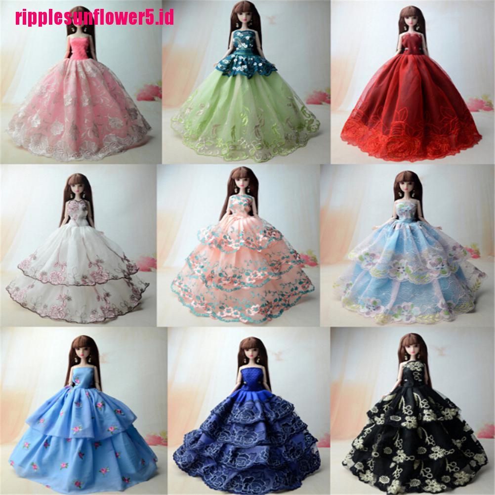 5pcs / set Gaun Pesta Pernikahan Untuk Boneka Barbie