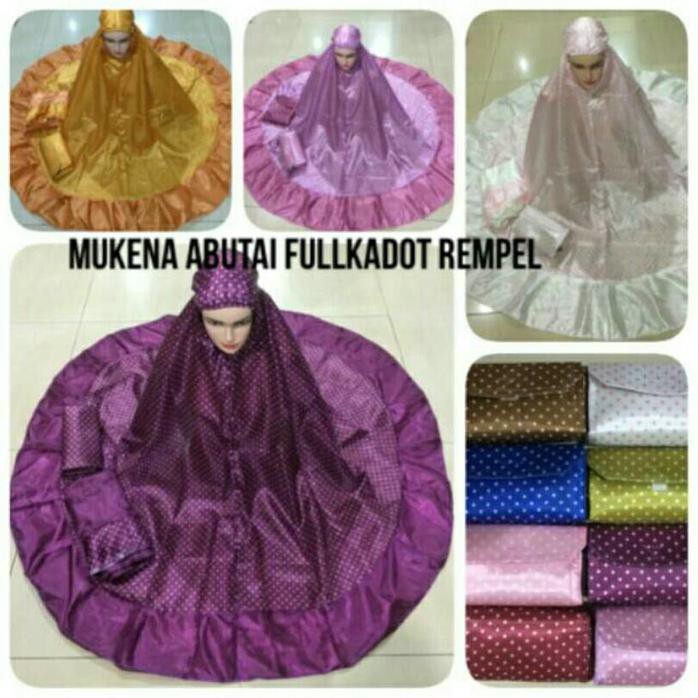 Promo Mukena Parasut Abutai Polkadot