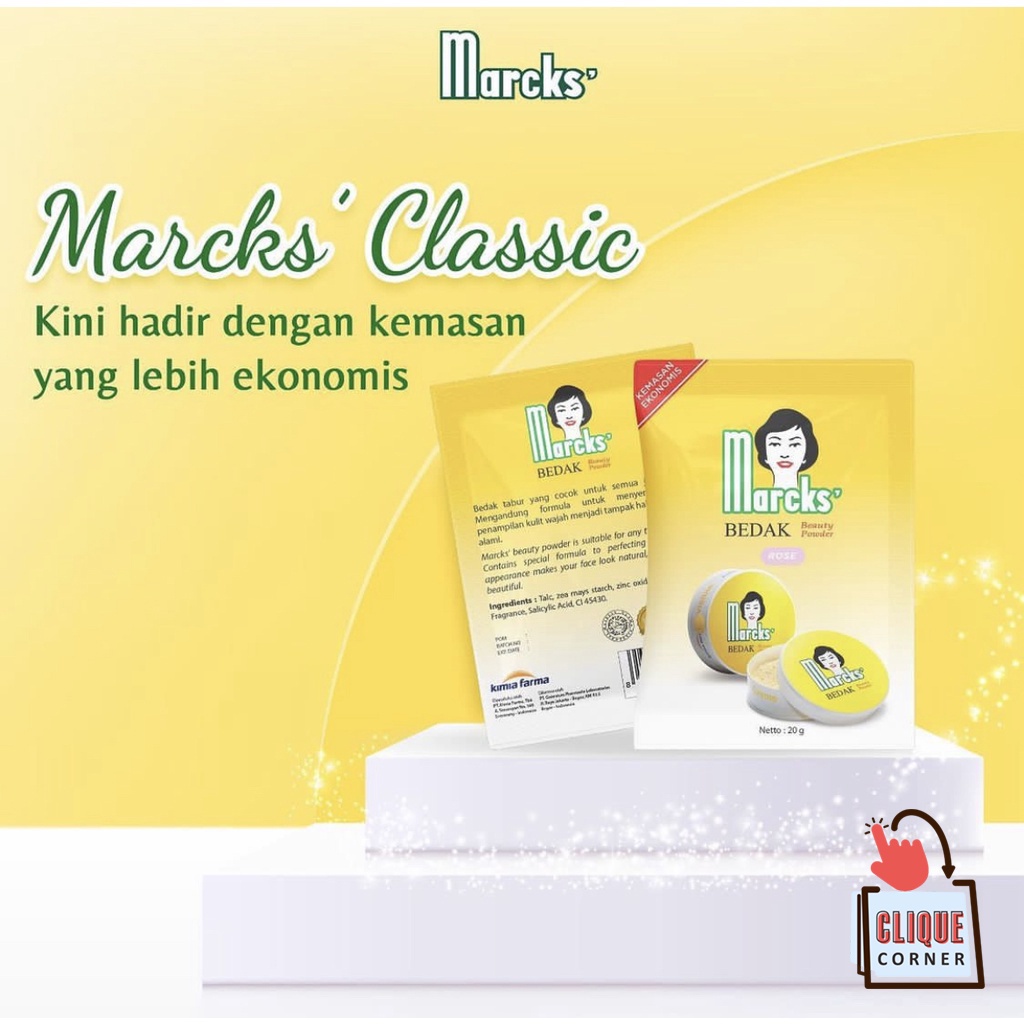 Marcks Bedak Tabur 20gr - Marcks Bedak Tabur - Loose Powder - Marcks Beauty Powder | Sachet