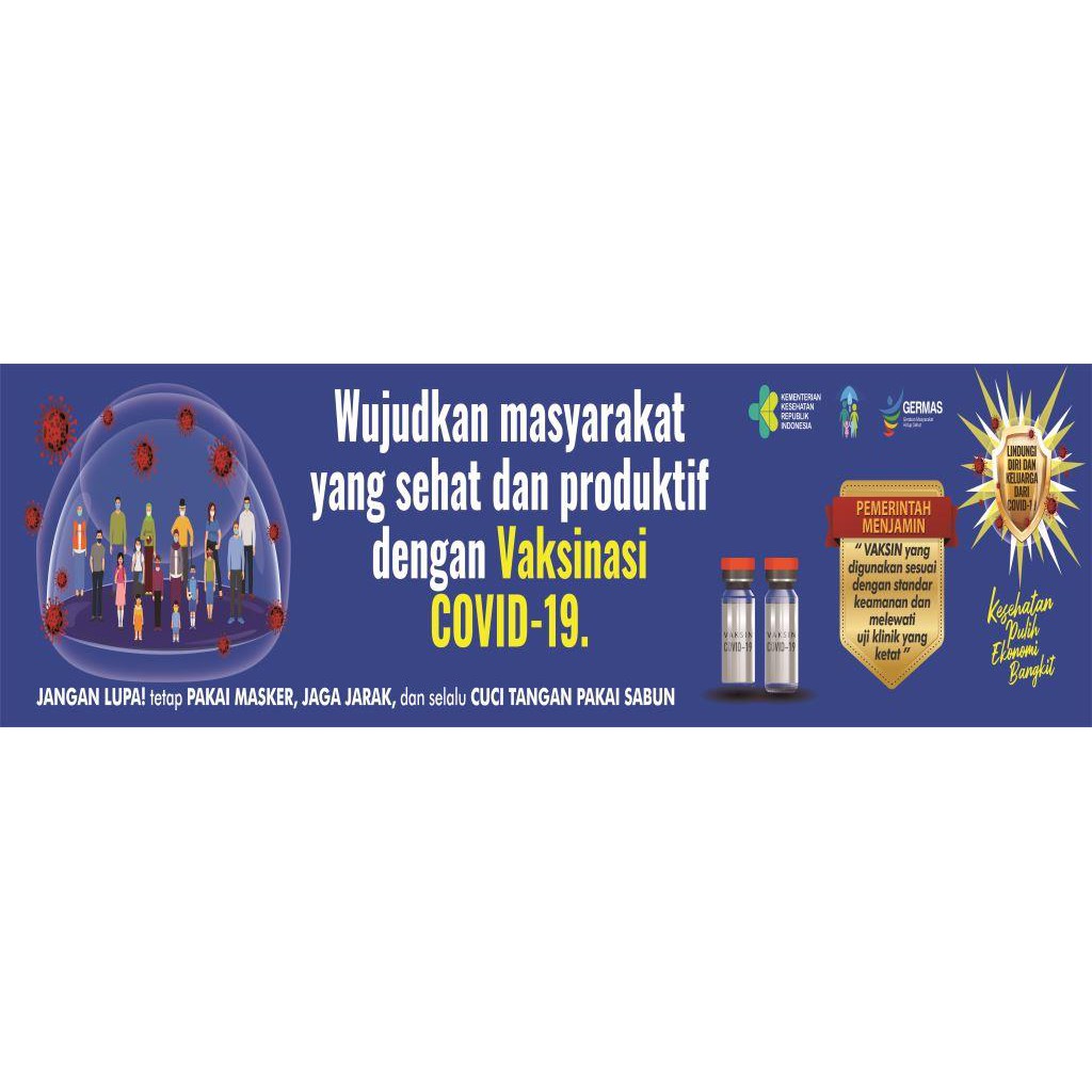 Banner / Spanduk Lindungi Diri dan Keluarga dengan Vaksin Covid-19