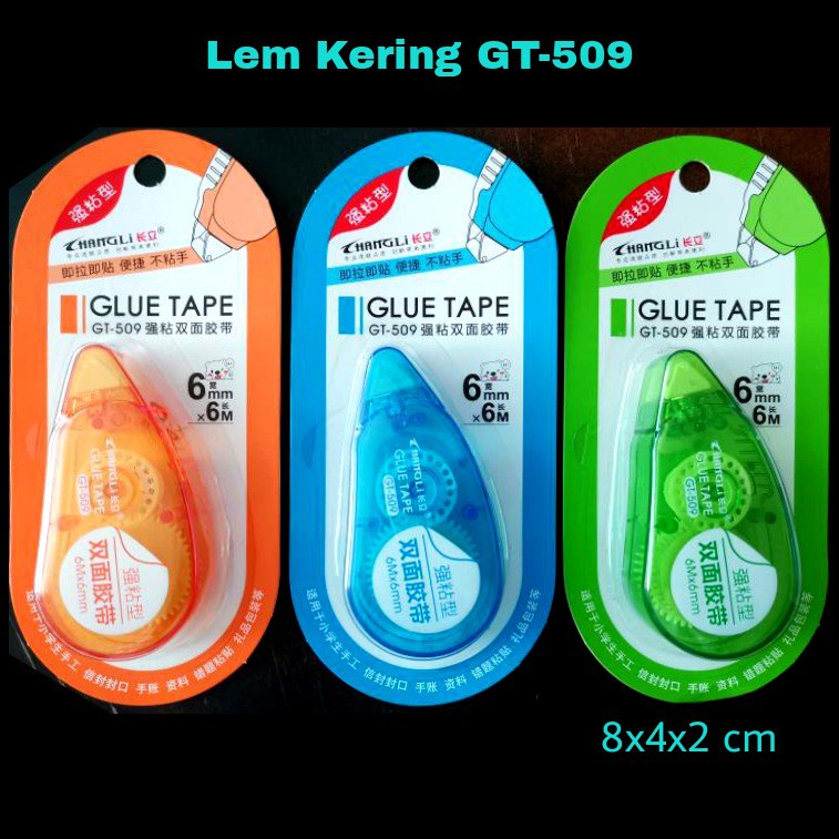 

MJ Lem Kering GT-509/ Lem Kering Roll / Lem Kertas/Glue Tape