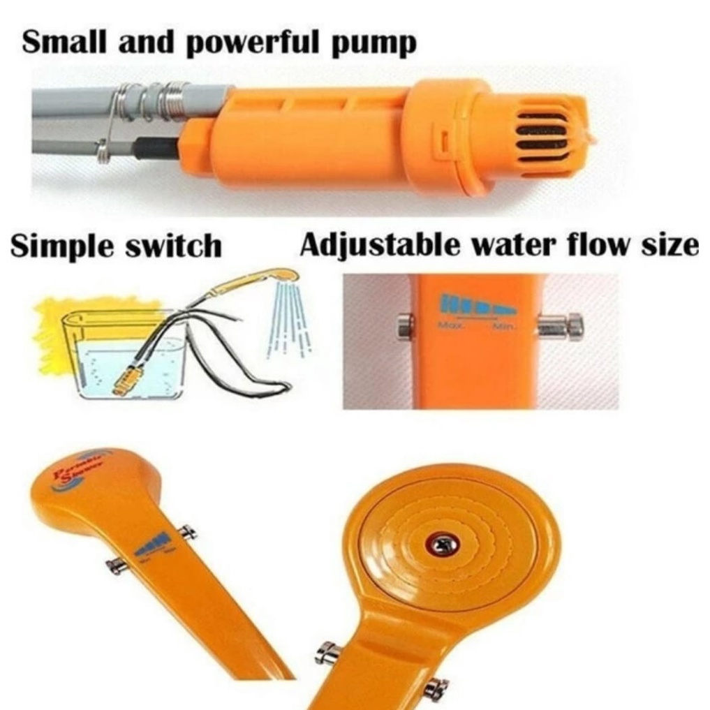 Portable Shower Mandi Camping Outdoor 12V / lighter Shower Set Mobil shower 12 volt / Car Shower