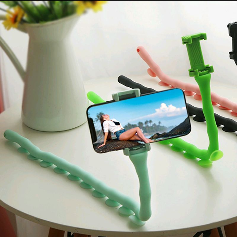 Flexible Holder Cute Worm pod Lazy Octopus Mobile Cell