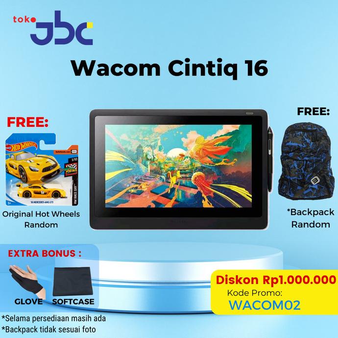 New Wacom Cintiq 16HD / Cintiq 16 Venus garansi resmi Termurah