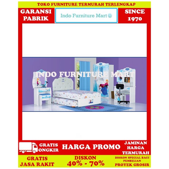 Kamar Tidur Minimalis Bedroom Set Anak Kea Panel Frozen