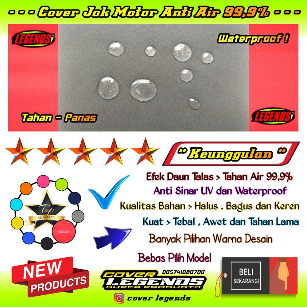 Cover Jok Motor Waterproof Vario 150 125 110 Scoopy Beat Mio S