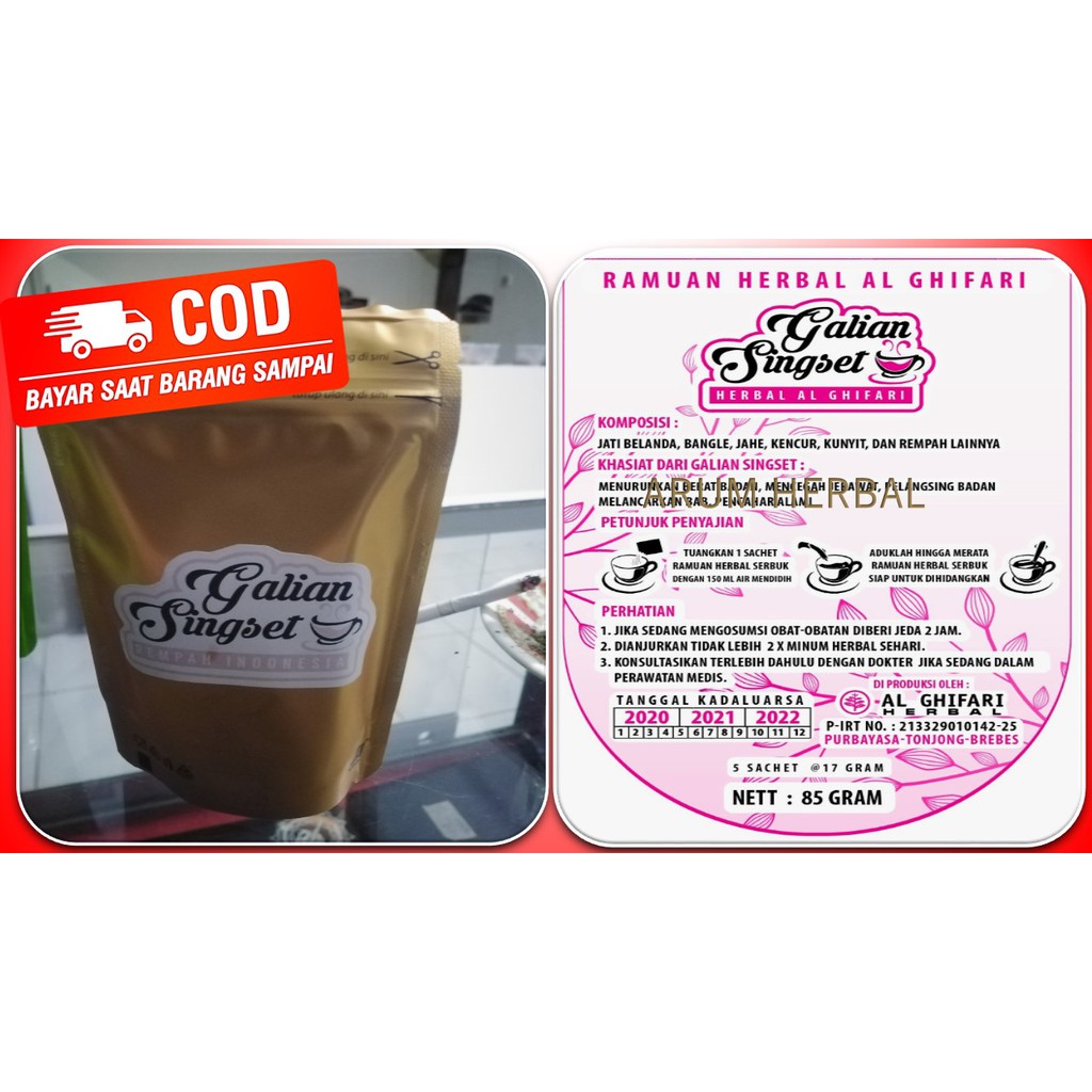 

(COD) Galian Singset Minuman Herbal Pengganti Jamu dalam bentuk serbuk