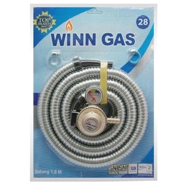 Winn Gas Selang Gas + Regulator Gas W-88/ W-28 Paket Deluxe