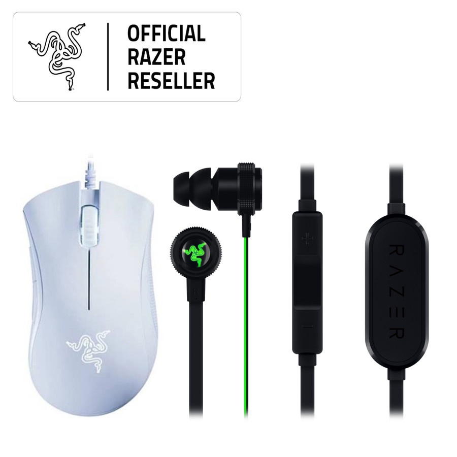 Razer DeathAdder Essential - Gaming Mouse &amp; Razer Hammerhead BT Bundle