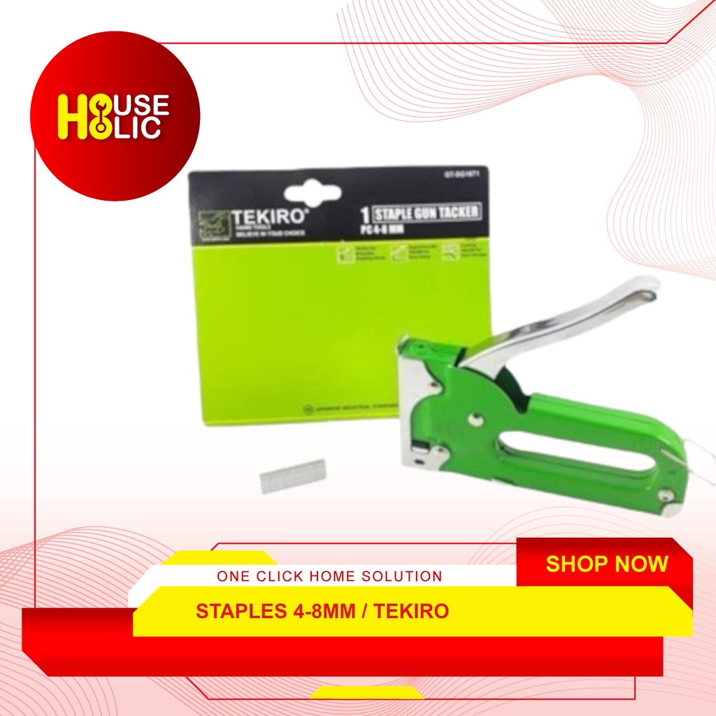 TEKIRO Alat Tembakan Staples Jok Motor Standar / Staple Gun  4-8 MM