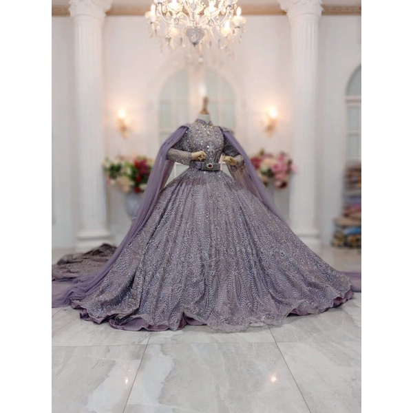 TERLARIS GAUN BARBIE TILE AKAR TRIDI//GAUN WEDDING FULL PAYET MODERN//BAJU MUSLIMAH//GAUN MEWAH