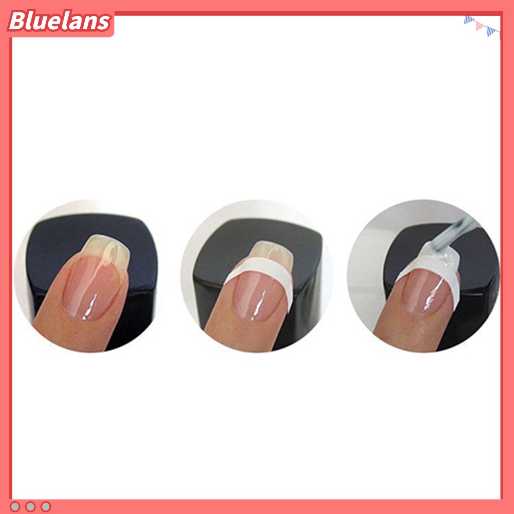 [Bayar Di Tempat][bluelans] 5 Lembar Stiker Cetakan French Nail Art Manicure DIY