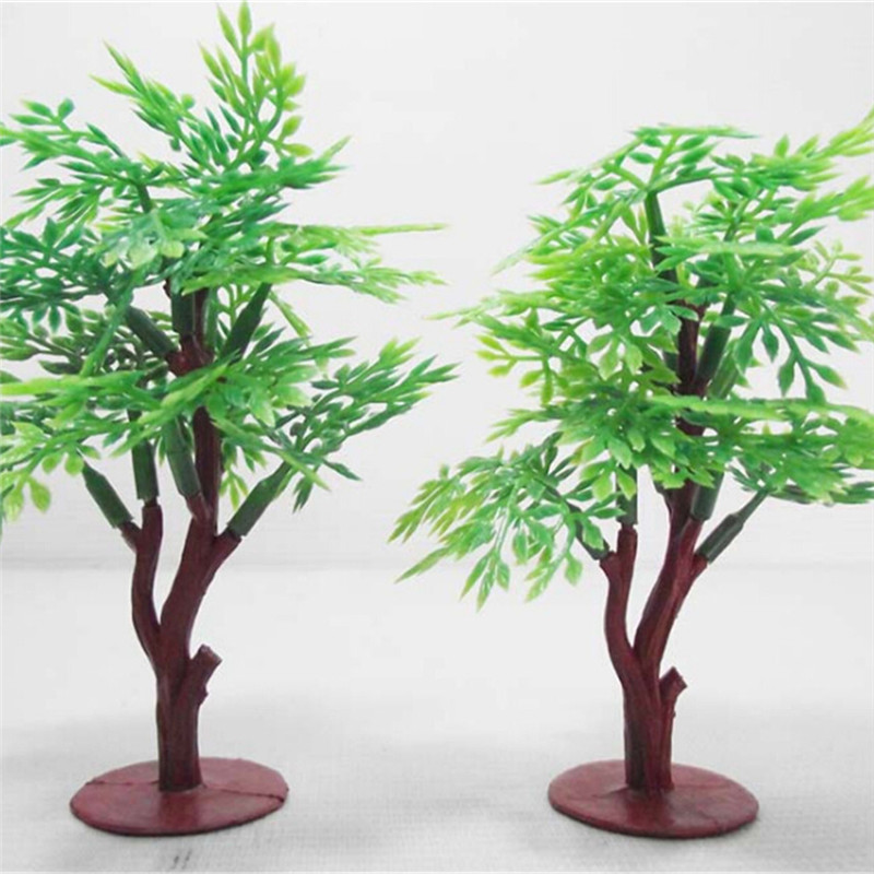 Vivid Miniatur Pohon Hijau Tinggi 9cm Untuk Dekorasi Rumah Boneka