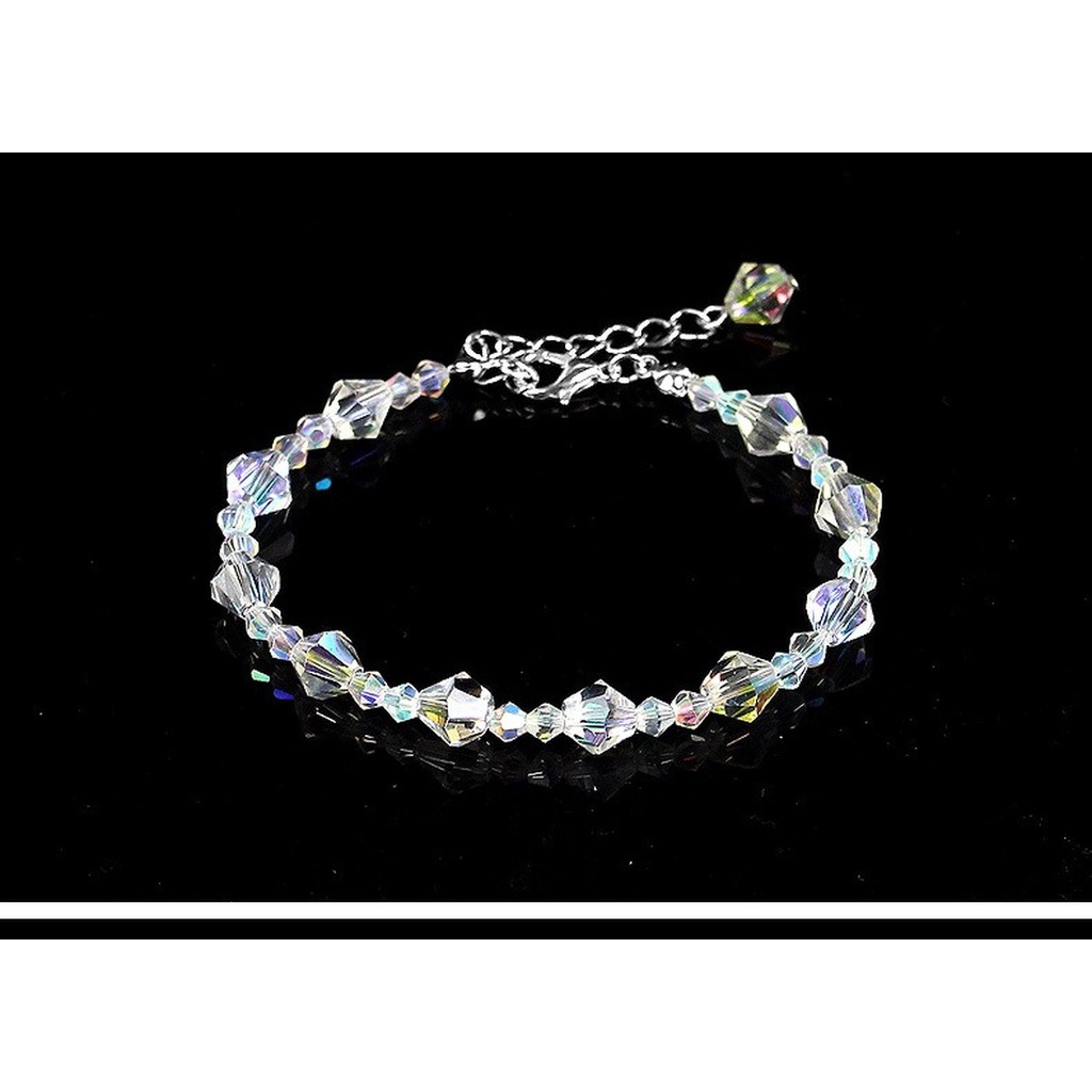 Fashion Gelang Batu Kristal Kubus Bersinar Perhiasan Bracelet Mewah Yang Indah, Hadiah Natal-8