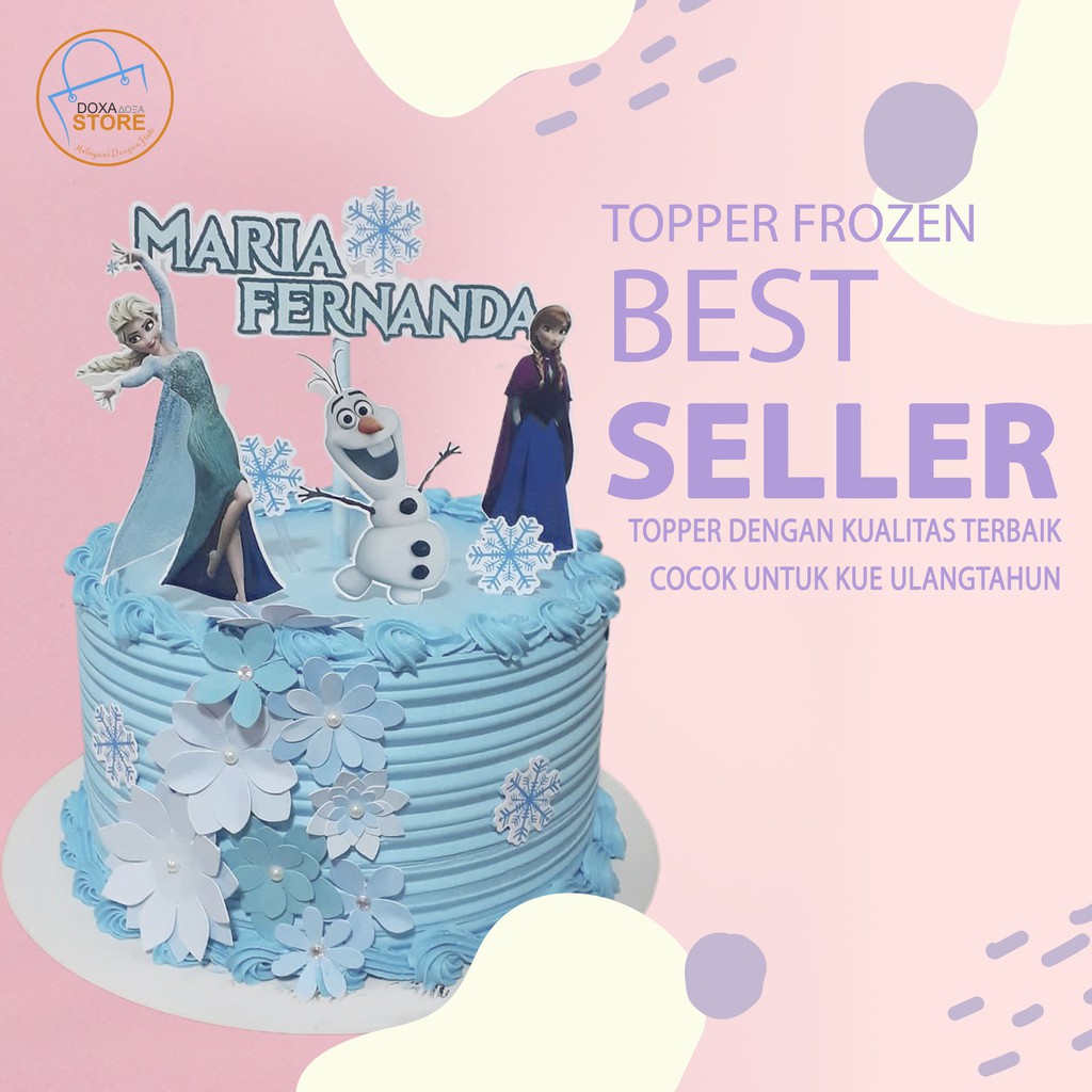 Cake Topper Custom Happy Birthday FROZEN 10