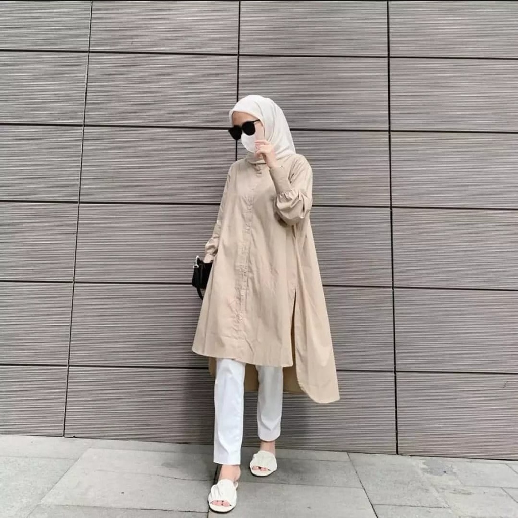 NIKITA TUNIK HS TOYOBO LD 104 CM PB 88 CM KANCING HIDUP / BUSUI ( BACA DESKRIPSI BAJU TUNIK MODEL TERBARU KEKINIAN SIMPLE DAN ELEGAN BAJU  ATASAN WAITA MODLE TEBRARU 2022