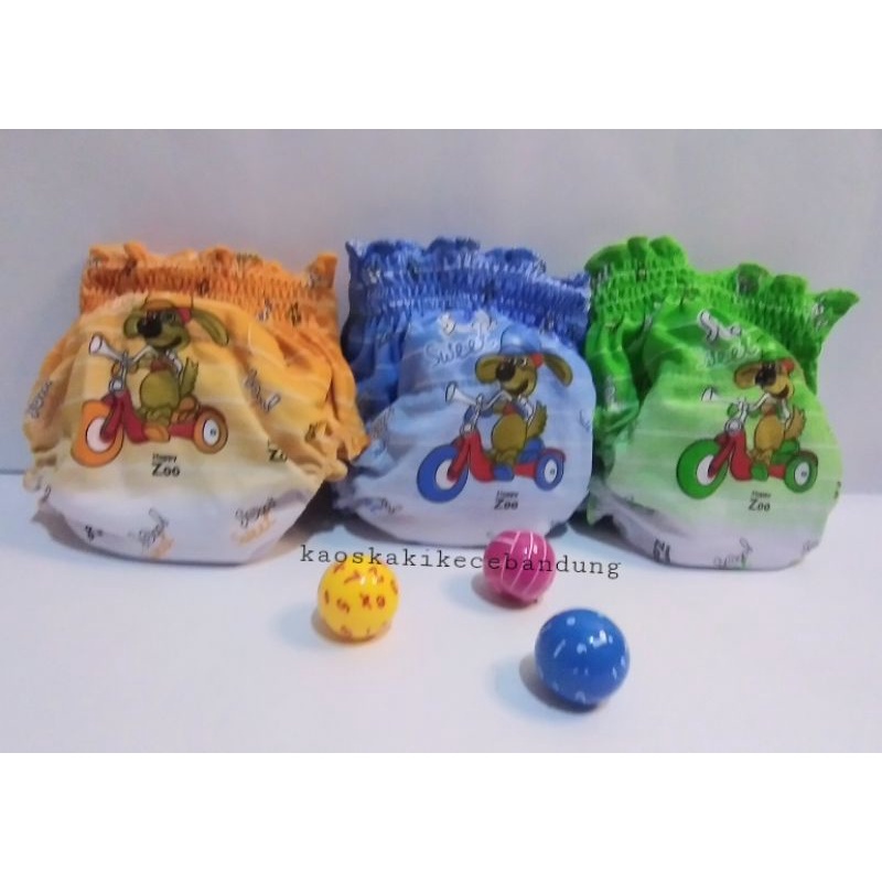 1 Lusin Clodi Kerut Bayi Bahan Double PE + Insert Popok Bayi Celana Motif Popok Bayi Cuci Ulang