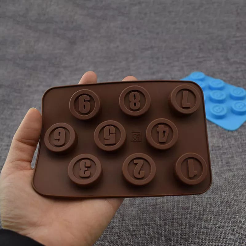 Cetakan Angka Bulat Cetakan coklat angka cetakan silicone