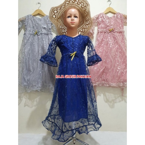 Baju Gamis Anak Rara Full Brukat Estimasi Usia 2-12 Thn Quality Premium / Baju Pesta Anak