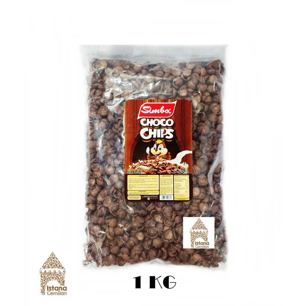 Simba Sereal Choco Chips 1 KG ( 950 gr ) Cokelat / Strawberry mirip Koko Krunch BULKY