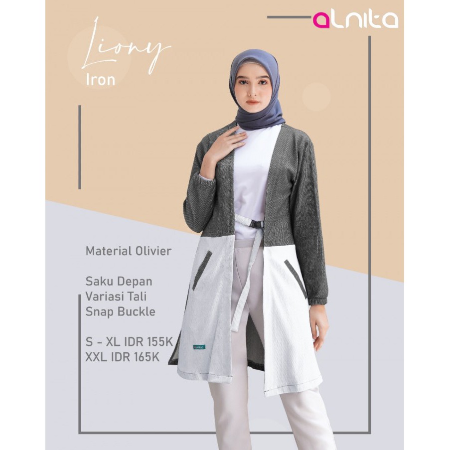 Outer Cardigan Alnita Terbaru Liony Outer Alnita