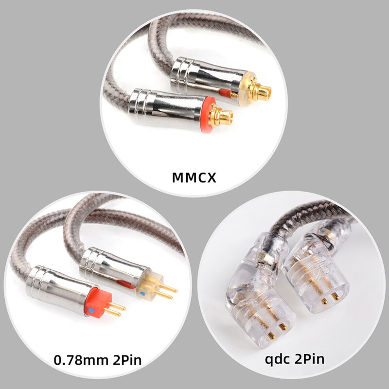 2022 NiceHCK JIALAI JLH2 Silver Plated OCC+OCC Mixed Earphone Upgrade Cable 3.5//2.5//4.4mm MMCX//QDC//0.78mm 2Pin For KZ ZSN Pro ZEX