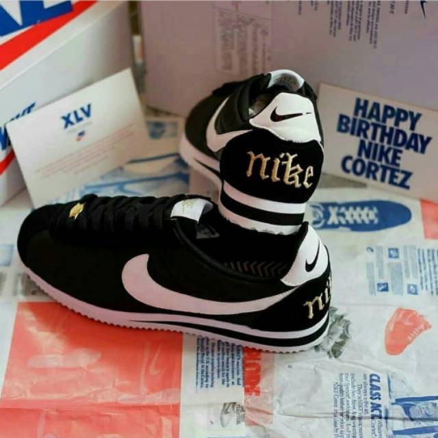 NIKE CORTEZ XLV NYILON BLACK WHITE ORIGINAL