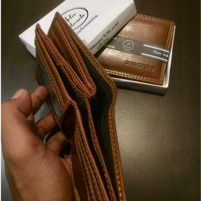 [[antonHilmanto]] dompet lipat 3 dimensi atau 3 ruang Bulak balik bahan kulit sintetis lokal pipa talang air #dompet #dompetlipat #dompetpria #dompetcowok