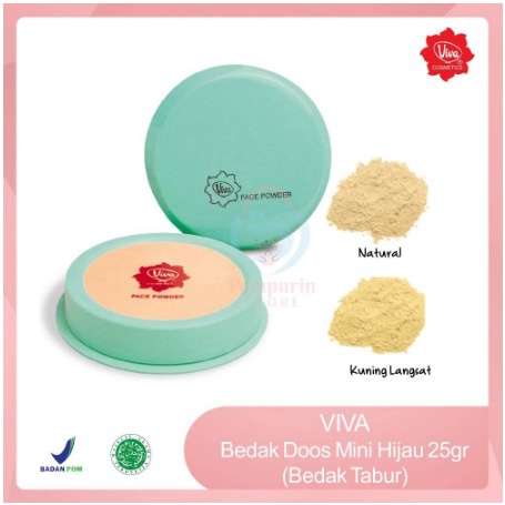 ✨SHASYA✨ VIVA Bedak Doos Mini Hijau Tabur 25gr - Bedak Tabur Viva Original BPOM