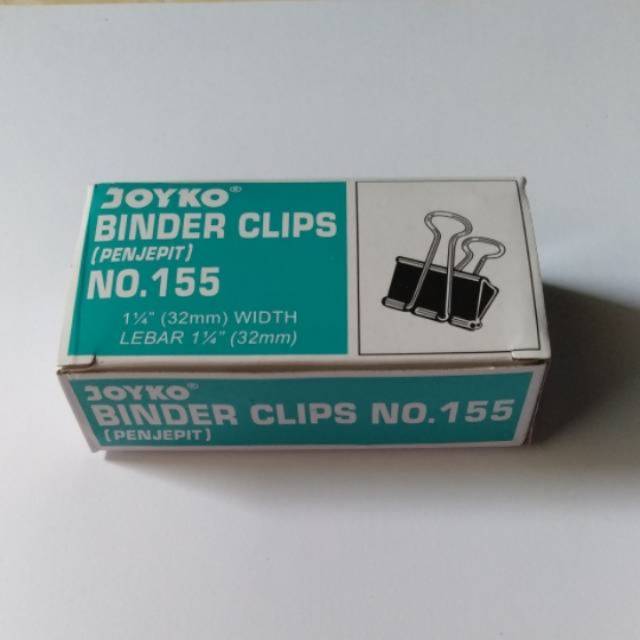 

Binder Clips aka penjepit kertas hitam no:155 Joyko