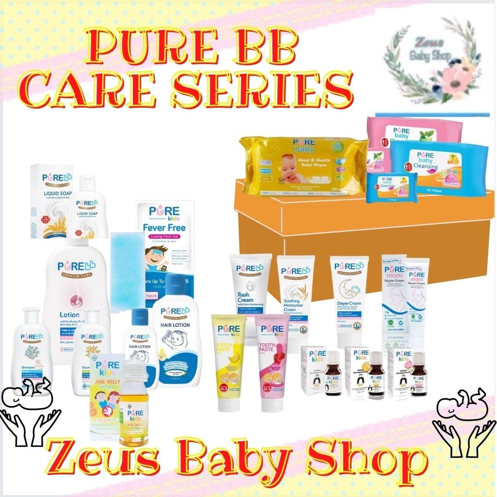 PURE BB Baby Care Series / Pure Kids / Pure BB Hair Lotion / Pure Baby / Pure Mom / pure bb wipes / pure bb liquid soap / pure baby wipes / pure bb tisu basah