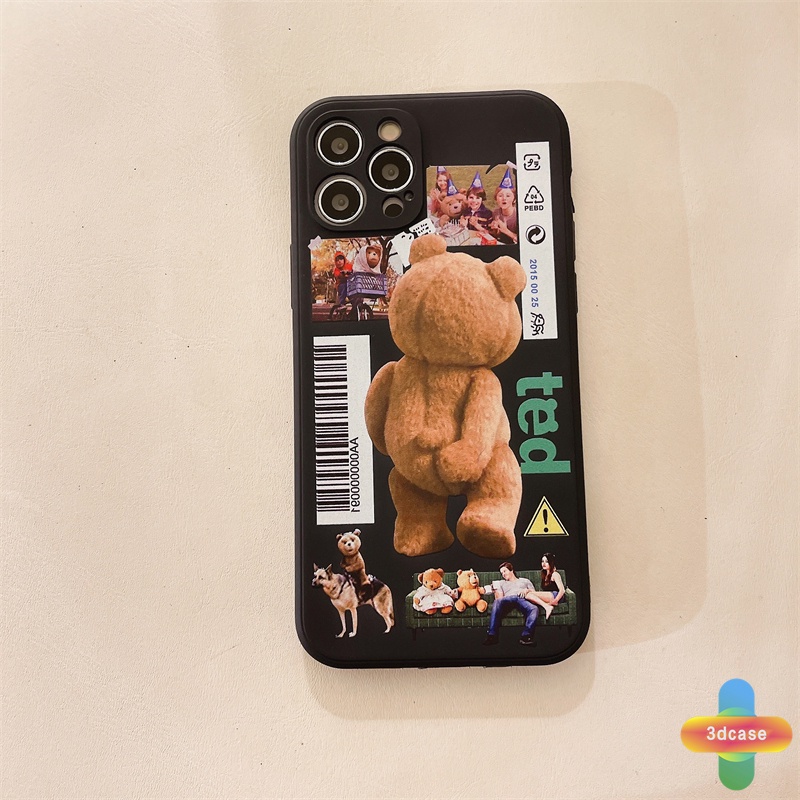 Soft Case Infinix Smart 5 Pro 4 3 Plus Infinix Hot 10 Play Hot 10 10t 10s 10i S4 9 Pro 11 Plus Hot 9 11 Play 11 11S NFC Infinix Note 8 10 Tencno Spark 5 PRO A54 A15 A9 A5 Design Cartoon Ted Bear Couple Case