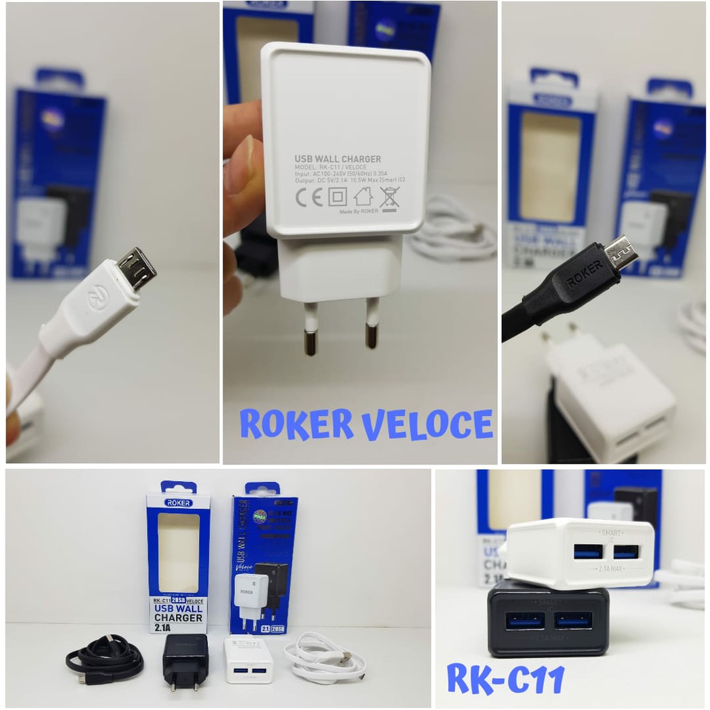 CHARGER ROKER VELOCE RK-C11 / 2 USB / 2.1A / 10.5W / AUTO-ID