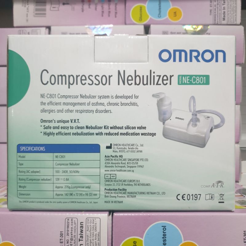 Nebulizer Omron Ne C801 Alat Uap Pernapasan Alat Uap Nebulizer Alat Asma