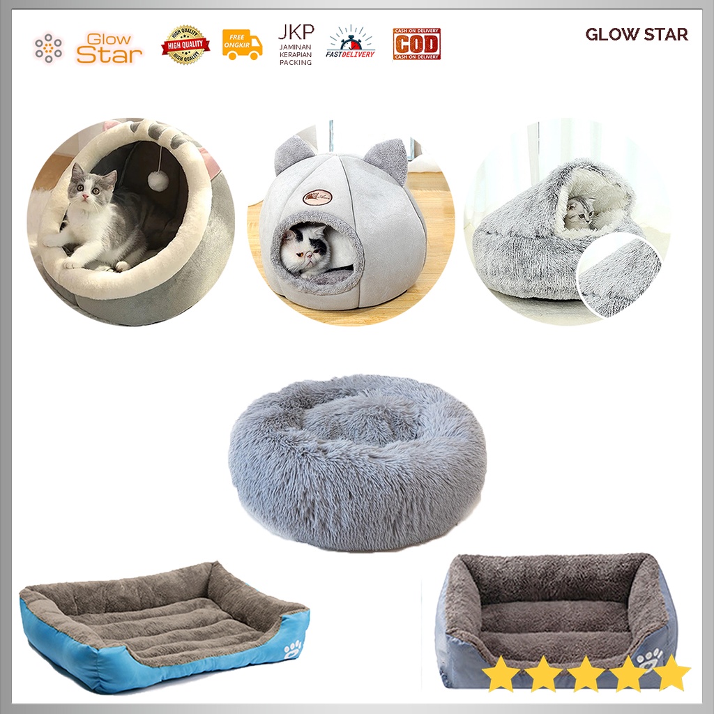 Matras Hewan Peliharaan Kucing Cat Plush Kennel Keranjang Tempat Tidur Hewan Peliharaan Mewah Premium Kucing Anjing M L Ukuran Besar Rumah