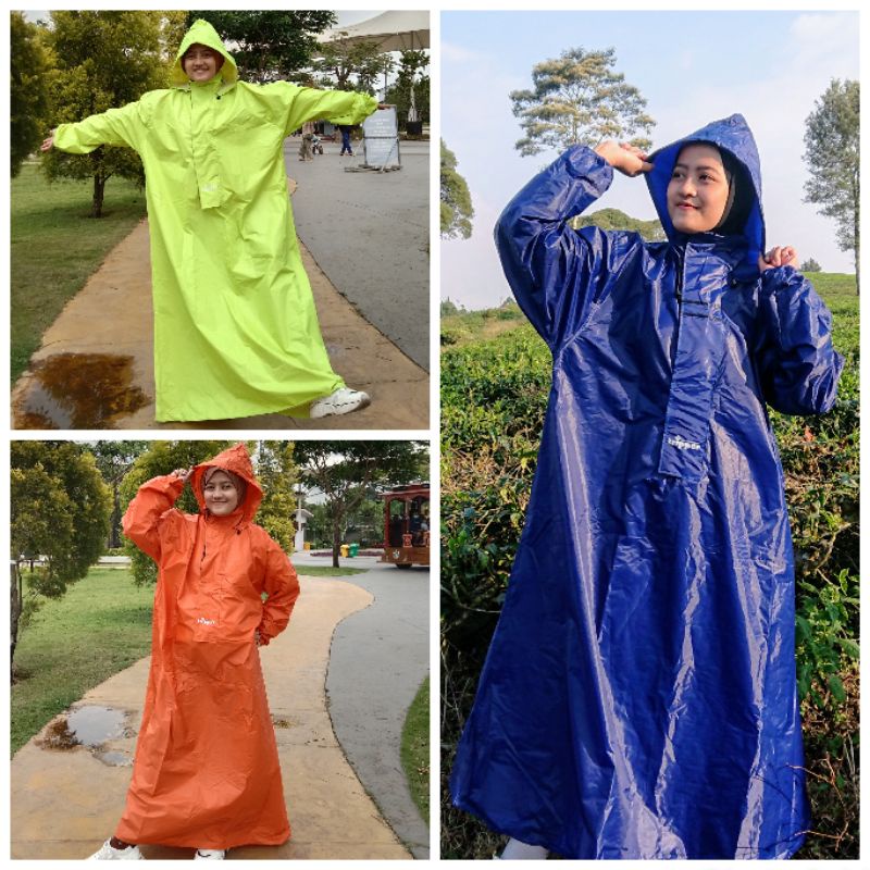 Jas Hujan Gamis Big Size Jumbo Raincoat Ponco Motor