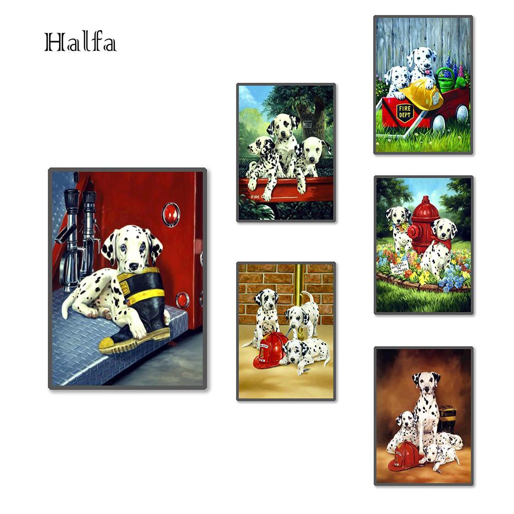 Hl Diy Lukisan Diamond 5d Dengan Gambar Kartun Binatang Anjing