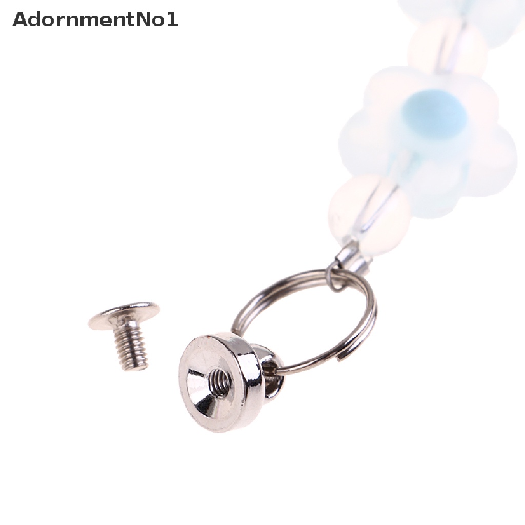 [AdornmentNo1] Cute Candy Color Flower Beads Lanyards KeyChains For Women Keyring [new]