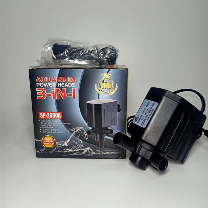 Aquarium Power Heads 3In1 Sp-2600A Spa Pompa Air Celup Aquarium